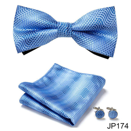 Swadehi World Men's Formal Suit British Korean Bow Tie