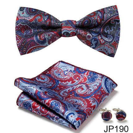 Swadehi World Men's Formal Suit British Korean Bow Tie