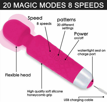 SWADESHI WORLD Magic Massage Wand 20/8 Speed Vibrating Full Body vibrator massager