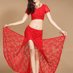 Bright Red Top And Skirt / L