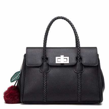 Swadeshi World Leather handbags Lychee Pattern Red Purse Imported Designer Shoulder Bags