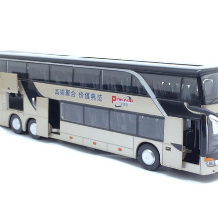 Simulation double-decker bus model children's toys