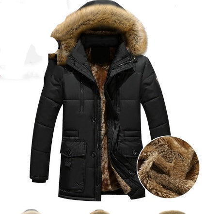 Swadesi World Down Parka Men Winter Jacket Hooded Down Coat