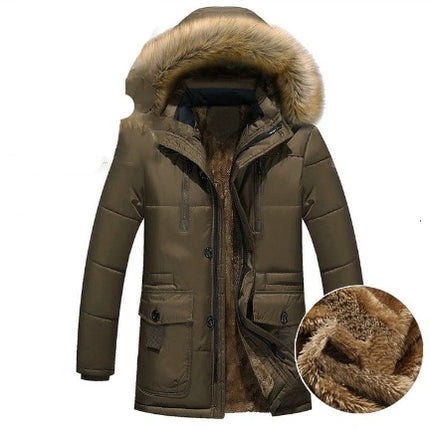 Swadesi World Down Parka Men Winter Jacket Hooded Down Coat