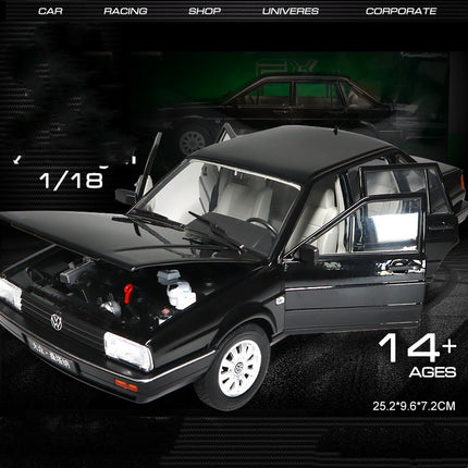 Black Old Volkswagen Santana 24036 Alloy Car Model Simulation Toy