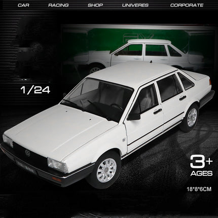 Black Old Volkswagen Santana 24036 Alloy Car Model Simulation Toy