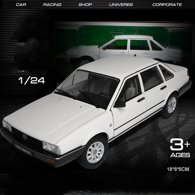 Black Old Volkswagen Santana 24036 Alloy Car Model Simulation Toy