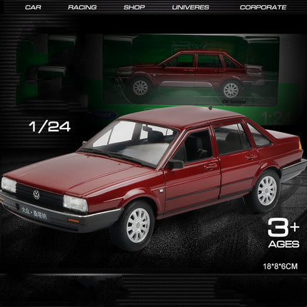 Black Old Volkswagen Santana 24036 Alloy Car Model Simulation Toy