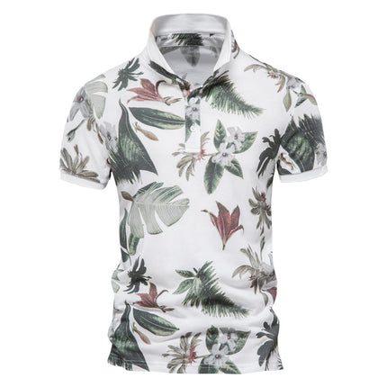 Swadeshi World Men's Short Sleeve Lapel European TShirt Camouflage