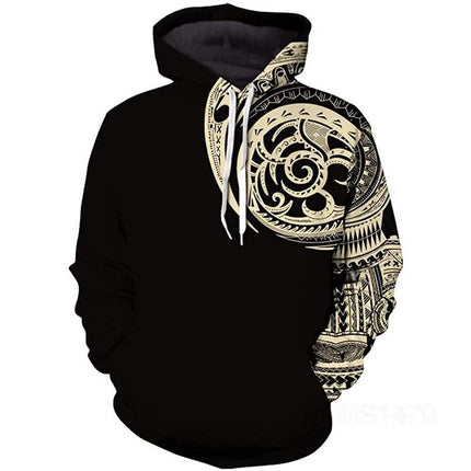 Imported Casual Sweatshirt Pullover Hoodie Black Blue by Swadeshi World