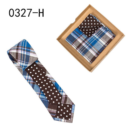 Swadeshi World Unique Men's Tie Floral Print Pocket Square Cotton Tie