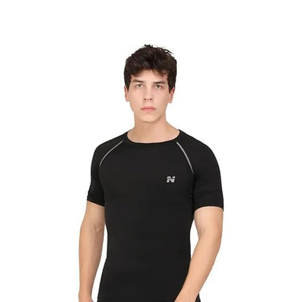 Swadeshi World Half Sleeve Compression T-Shirt Men's Athletic Sports Fitness Gym tshirts