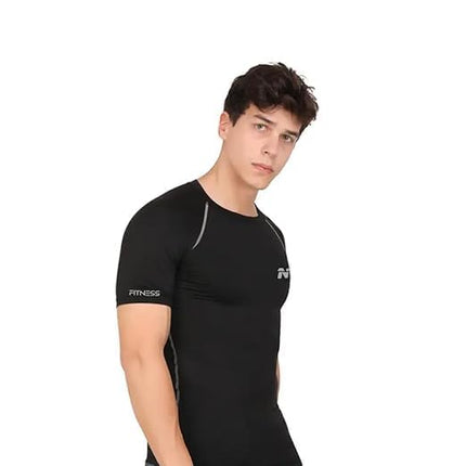 Swadeshi World Half Sleeve Compression T-Shirt Men's Athletic Sports Fitness Gym tshirts