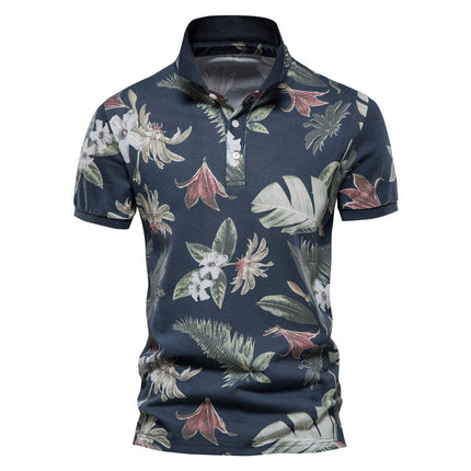 Swadeshi World Men's Short Sleeve Lapel European TShirt Camouflage