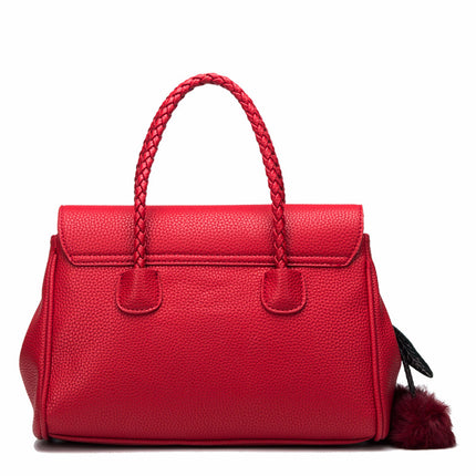 Swadeshi World Leather handbags Lychee Pattern Red Purse Imported Designer Shoulder Bags