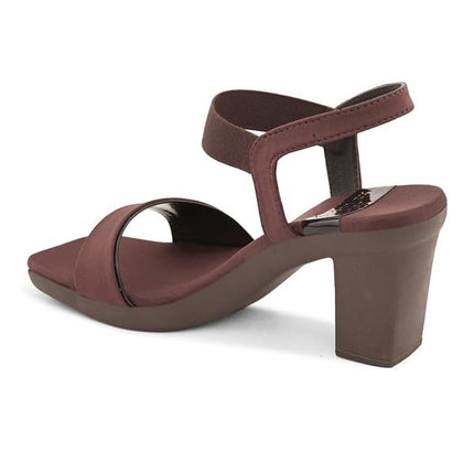 Women's Trendy Block Heels Open-Toe Sandals with Elastic Support, Anti-Skid Sole & Block Heels For Girls & Women