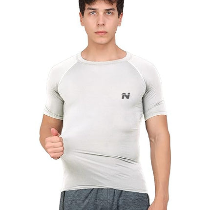 Swadeshi World Half Sleeve Compression T-Shirt Men's Athletic Sports Fitness Gym tshirts