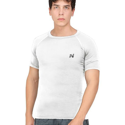 Swadeshi World Half Sleeve Compression T-Shirt Men's Athletic Sports Fitness Gym tshirts