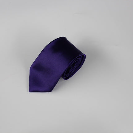 Swadeshi World Men's Silk Ties 8cm Black Hand-tied Plain Suit Tie
