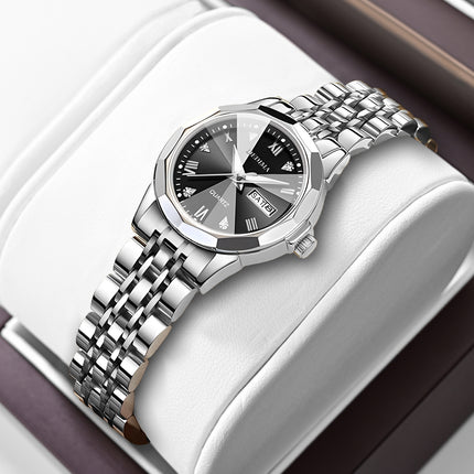 Swadeshi World Diamond Double Calendar  Luminous Waterproof Watch
