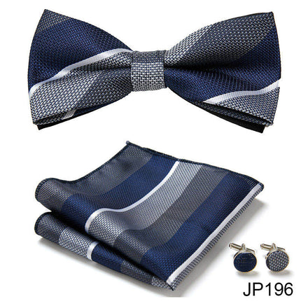 Swadehi World Men's Formal Suit British Korean Bow Tie