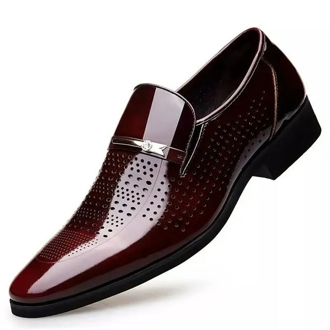 Swadeshi World Men Glossy Formal Shoes  Slip-On Design with Cushioned Insole for Men