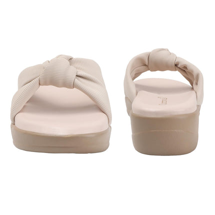Women’s Wedge Slip-On Sandals with Knot Strap | Comfortable Casual Platform Slippers for Girls & Women