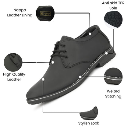 SWADESHI WORLD Leatherful Formal Lace-up Shoes for Men Full Grain Leather TPR Sole Party Shoes All Occassion Genuine Leather