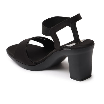Women's Trendy Block Heels Open-Toe Sandals with Elastic Support, Anti-Skid Sole & Block Heels For Girls & Women