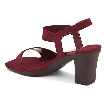 Women's Trendy Block Heels Open-Toe Sandals with Elastic Support, Anti-Skid Sole & Block Heels For Girls & Women