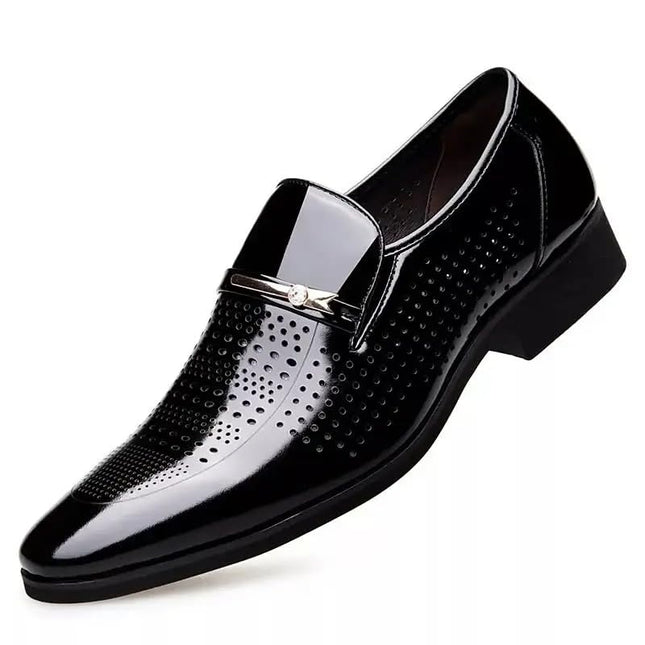 Swadeshi World Men Glossy Formal Shoes  Slip-On Design with Cushioned Insole for Men