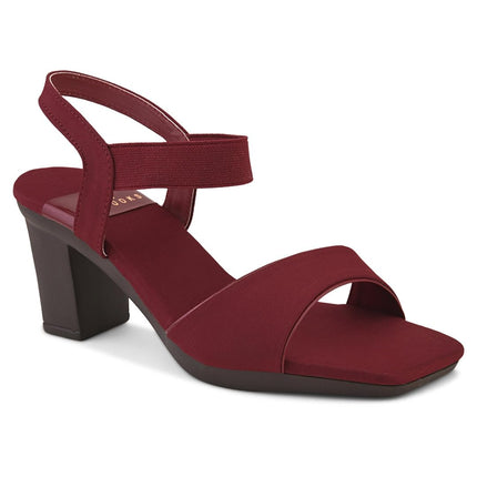 Women's Trendy Block Heels Open-Toe Sandals with Elastic Support, Anti-Skid Sole & Block Heels For Girls & Women