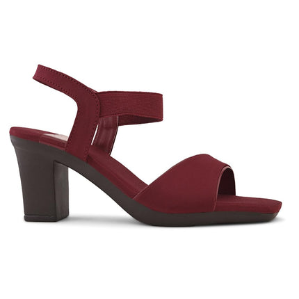 Women's Trendy Block Heels Open-Toe Sandals with Elastic Support, Anti-Skid Sole & Block Heels For Girls & Women