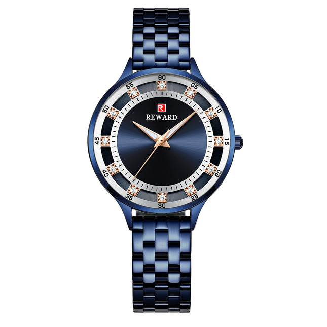Ladies Steel Belt Quartz Diamond Women's Watch Waterproof Watches by Swadeshi World