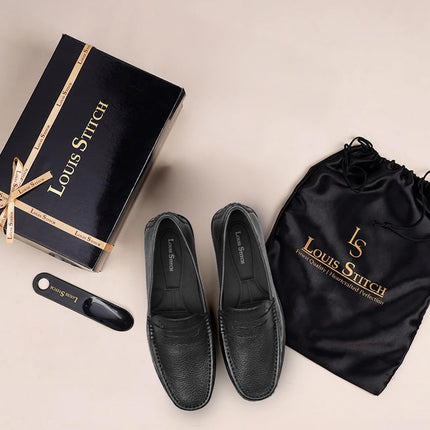 Swadeshi World Oxford Louis Stitch Italian Leather Formal Shoes for Men Ultra Lightweight Men’s Slip On Solid Formal Loafers