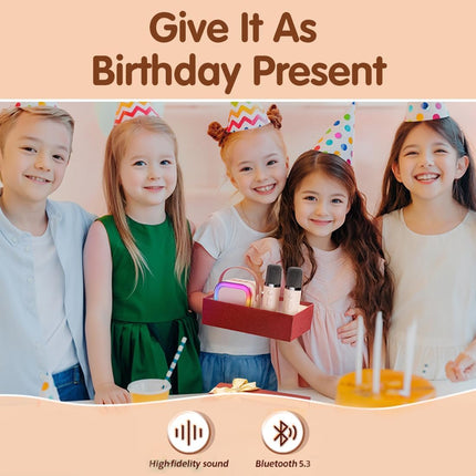 Swadeshi World Karaoke Machine for Kids Adults, Mini Portable Blue-Tooth Karaoke Speaker with Wireless Microphone and Dynamic Lights Birthday Gift