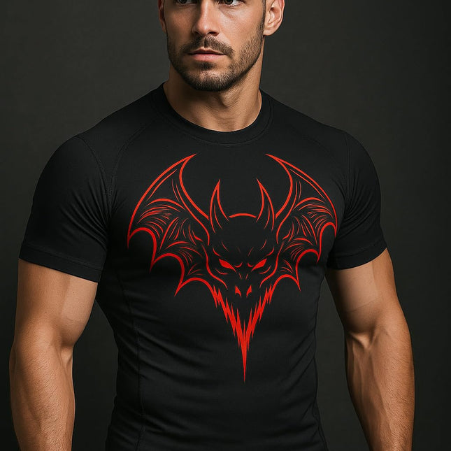 SWADESHI WORLD X Batman Compression T-Shirt for Men Half Sleeves Comfort, Breathability, For Workouts