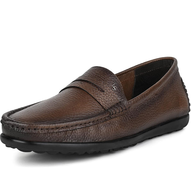 Swadeshi World Oxford Louis Stitch Italian Leather Formal Shoes for Men Ultra Lightweight Men’s Slip On Solid Formal Loafers