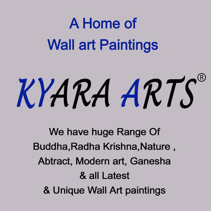 Swadeshi World with KYARA ARTS wooden framed, Buddha wall painting 30 inch x 50 inch set of 5… (Design-3)