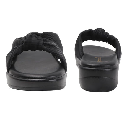 Women’s Wedge Slip-On Sandals with Knot Strap | Comfortable Casual Platform Slippers for Girls & Women