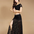 ATHENS Black Top And Skirt / L