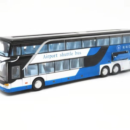 Simulation double-decker bus model children's toys