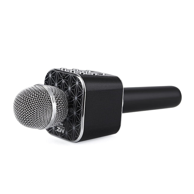 Swadeshi World M804 Wireless Bluetooth Karaoke Mic with Speaker Rechargeable FM Radio 5 Voice Changer Microphone