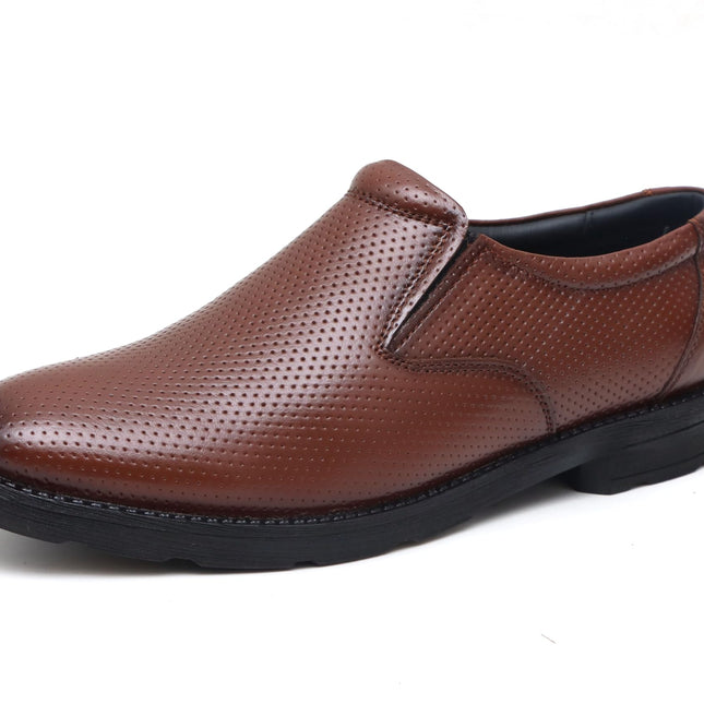 Swadeshi World Men's Genuine Leather Slip On Formal Shoes