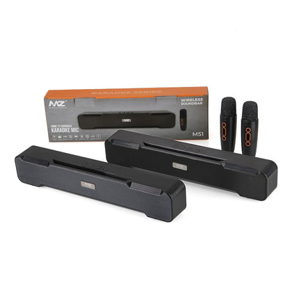 MZ M51 Portable Home T.V. Sound Bar Dynamic Sound with High Bass & Wireless MIC, 10W, 2400mAh Battery