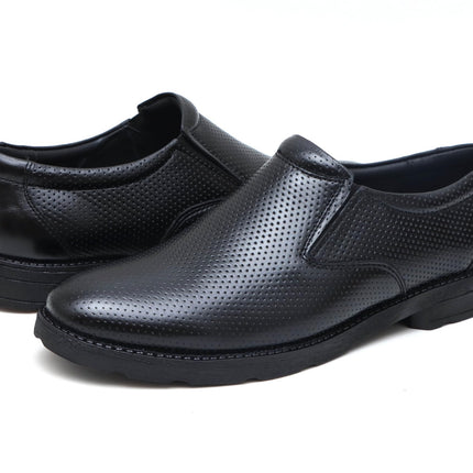 Swadeshi World Men's Genuine Leather Slip On Formal Shoes
