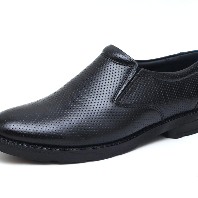 Swadeshi World Men's Genuine Leather Slip On Formal Shoes