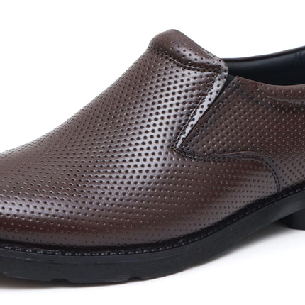 Swadeshi World Men's Genuine Leather Slip On Formal Shoes
