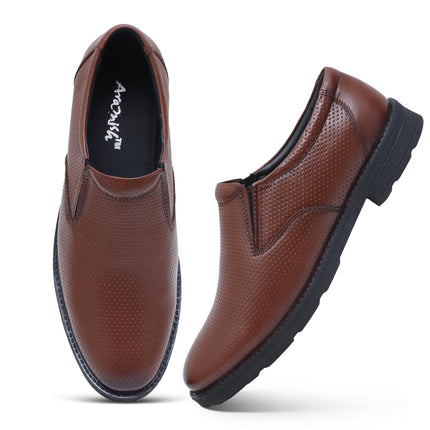 Swadeshi World Men's Genuine Leather Slip On Formal Shoes
