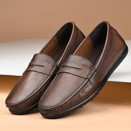 Swadeshi World Oxford Louis Stitch Italian Leather Formal Shoes for Men Ultra Lightweight Men’s Slip On Solid Formal Loafers
